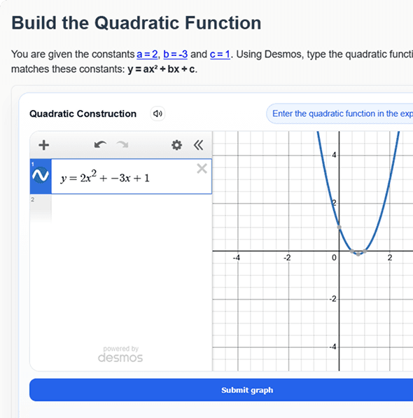 Desmos graph integration